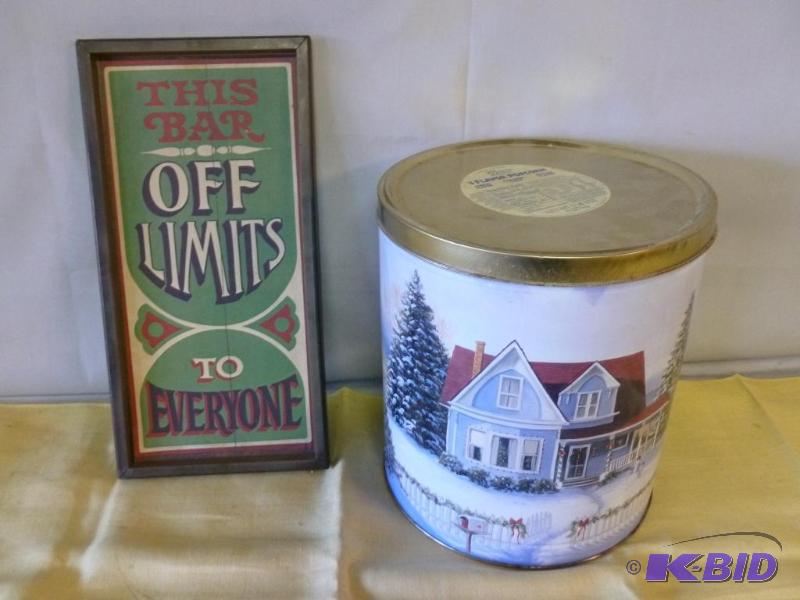 lot 198 image: This lot consists of a decorative sign and a ...