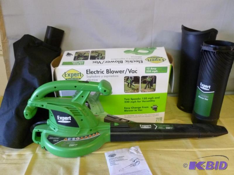 lot 201 image: Expert Gardener 12 amp  220 mph electric blo...