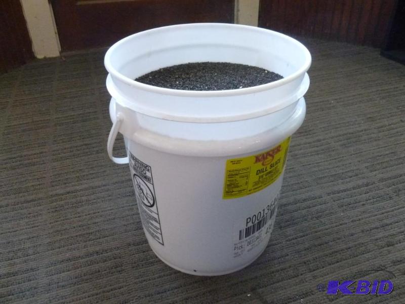 lot 220 image: Large five gallon pail of bird thistle seed, ...