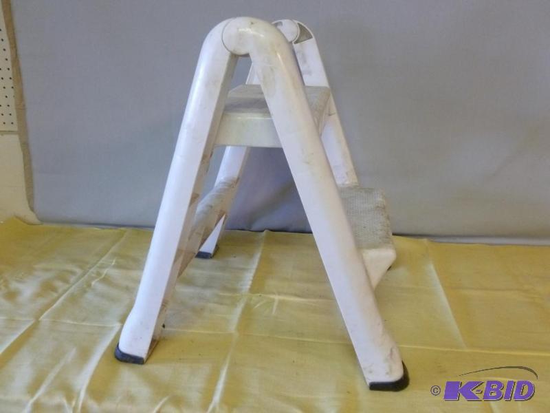 lot 225 image: Heavy gage plastic portable step stool. ...