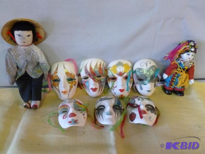 lot 226 image: Large lot of decorative ceramic masks and ori...