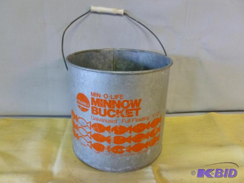 lot 227 image: Frabill Min-O-Life galvanized steel minnow bu...