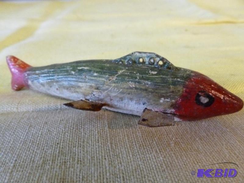 lot 248 image: Vintage custom made hand painted spearing dec...
