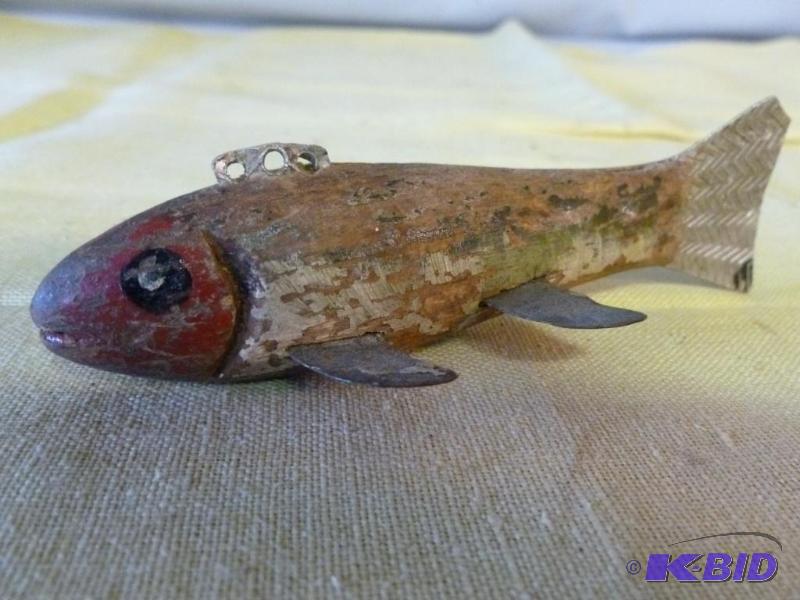 lot 249 image: Vintage custom made hand painted spearing dec...