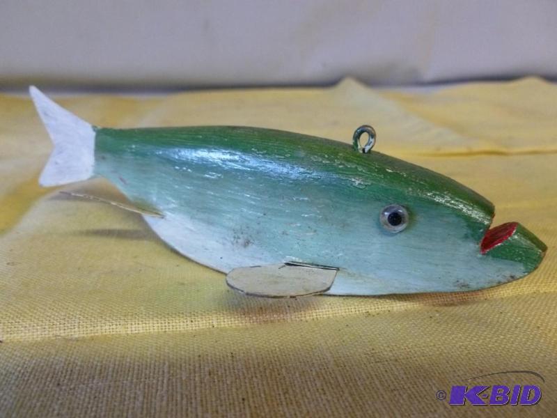 lot 250 image: Vintage custom made hand painted spearing dec...