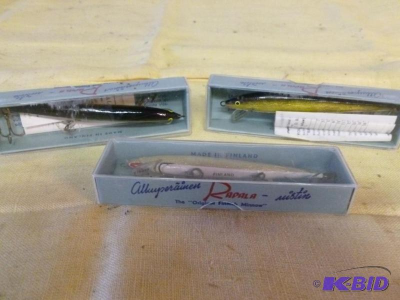 lot 259 image: Lot of three vintage Original Rapala Wobbler ...