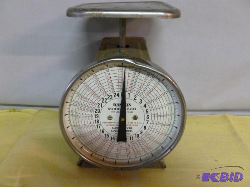 lot 99 image: Vintage Hanson Model 1530 parcel post scale, ...
