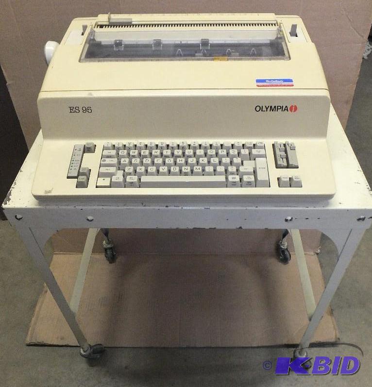 lot 37 image: Typewriter & Rolling Cart