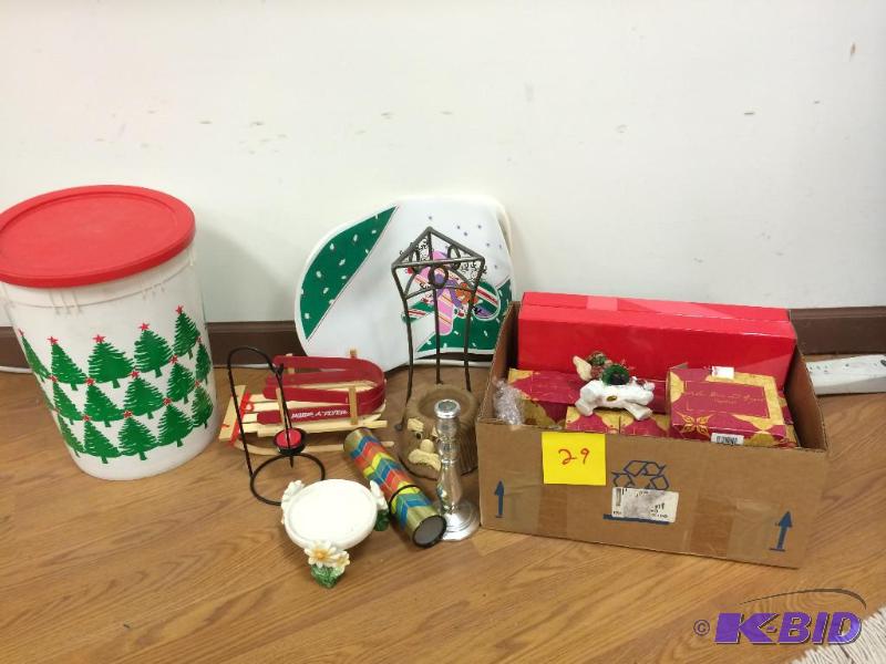 Avon trees (2), 8 bear figurines, &amp misc ...