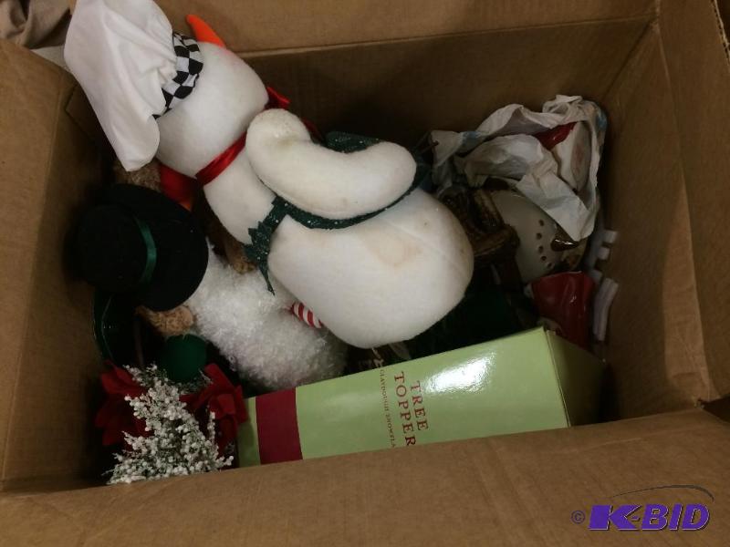 Good Sized Box of Christmas Decor...