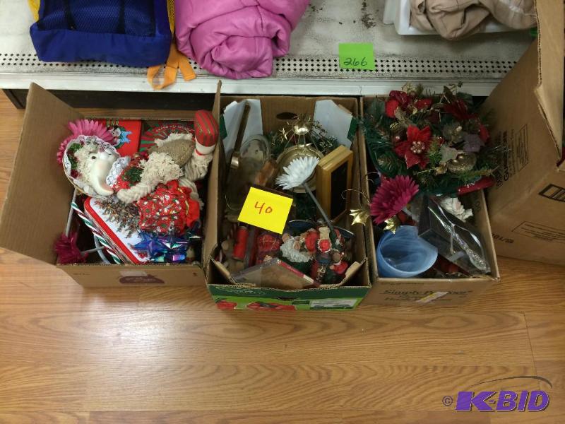 3 small boxes of Christmas Decor...