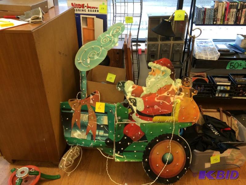 Outdoor Santa on Tractor.&nbsp Piece needs a...