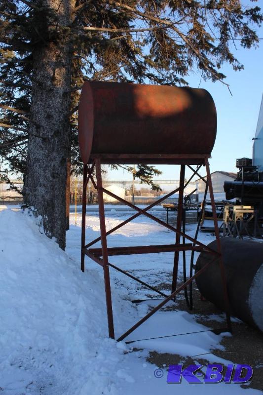 lot 1 image: Large Unleaded Gasoline Farm Barrel ...