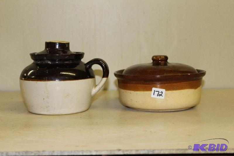 lot 172 image: 2 Vintage Bean Pots ...