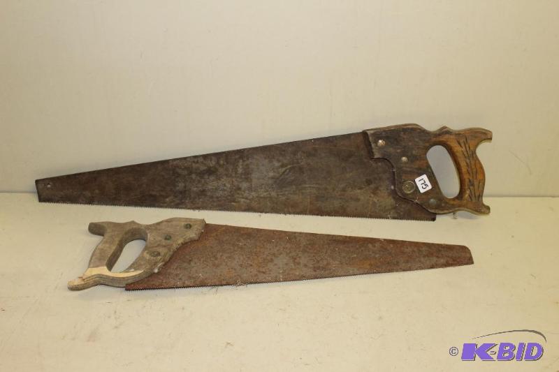 lot 175 image: 2 Vintage Hand Saws ...