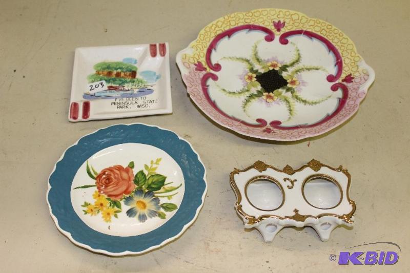 lot 203 image: Assorted Porecalain&nbspPlates, Ashtray, Pic...