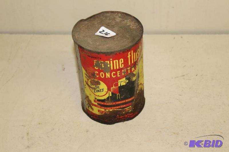 lot 216 image: Vintage Engine Flush Can   Unopened, ful...