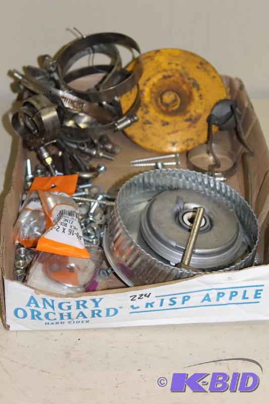 lot 224 image: Assorted tools and Hose Clamps ...