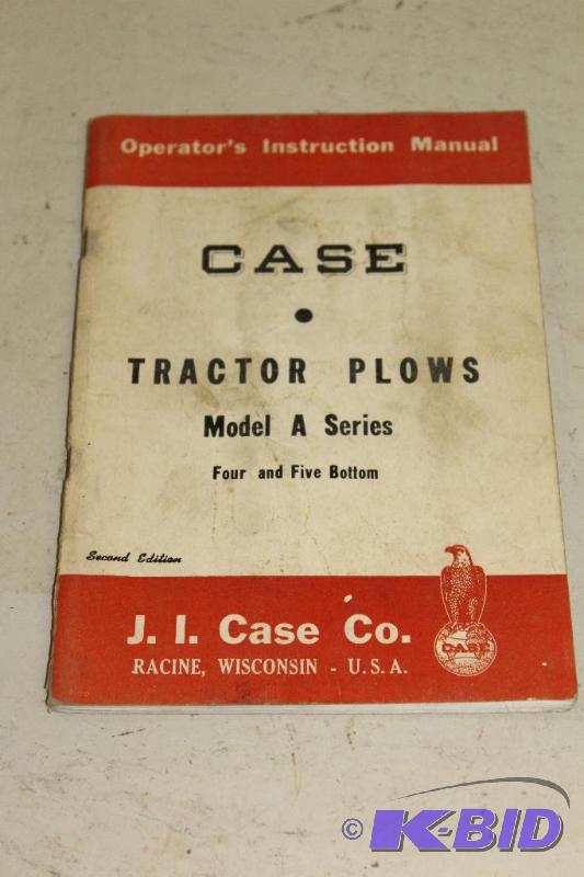 lot 235 image: Case Tractor Plows Model A Series Operators I...