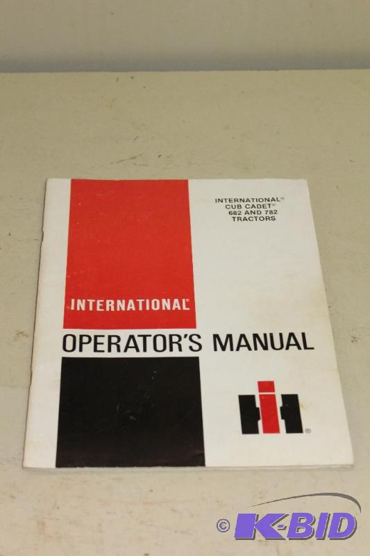 lot 239 image: International Cub Cadet 682 and 782 Operators...