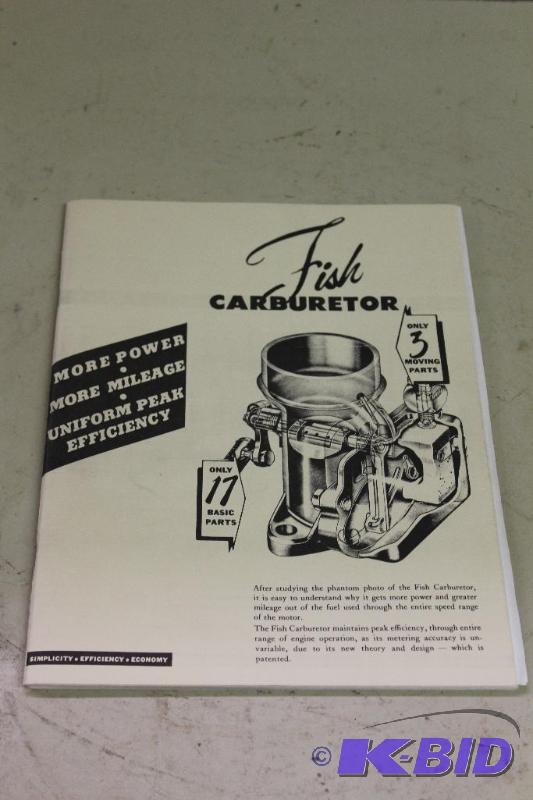lot 246 image: Fish Carburetor Owners Manual ...
