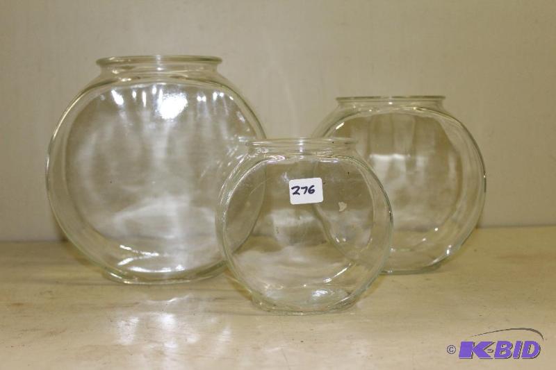 lot 276 image: 3 Fish Bowls ...