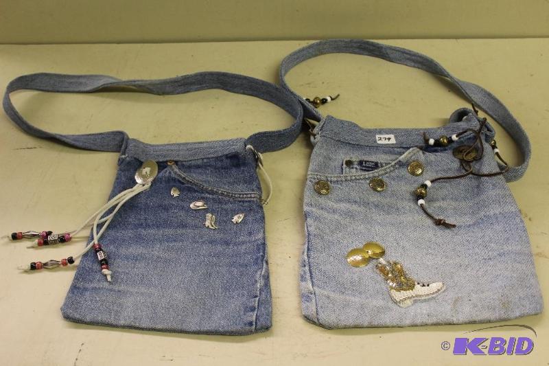 lot 279 image: 2 Denim Purses ...
