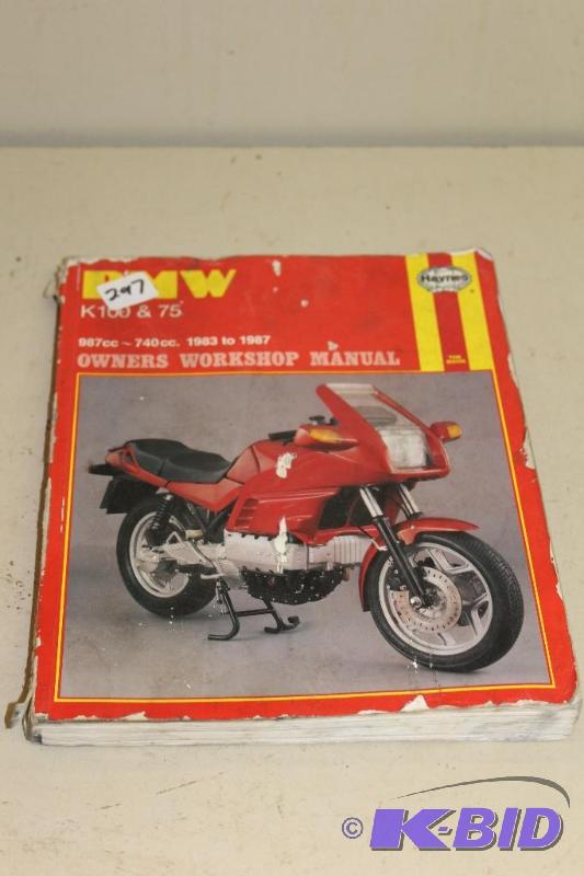 lot 297 image: BMW K100 & 75 Owners Workshop Manual...