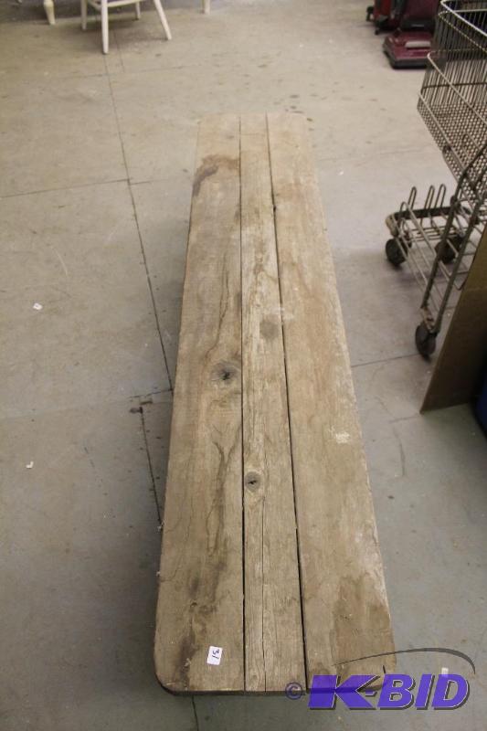 lot 31 image: Solid Wood Bench ...