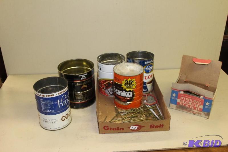 lot 312 image: Buckets of Nails, assorted ...