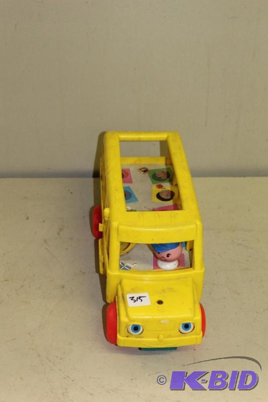 lot 315 image: Fisher Price Toys Vintage School Bus With Dri...