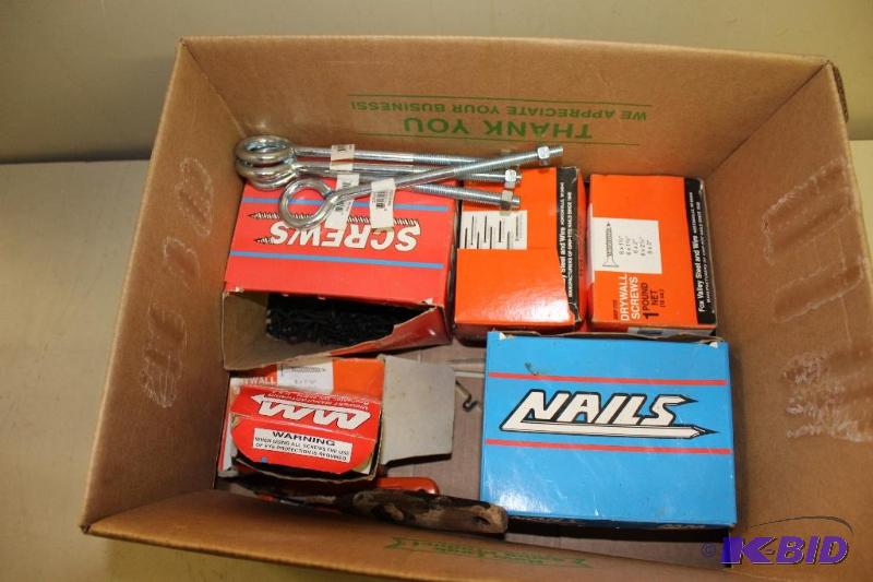 lot 344 image: Box of Boxes of Nails...