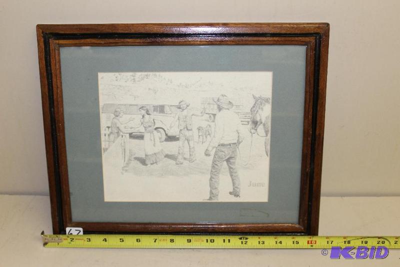 lot 66 image: Framed Picture...
