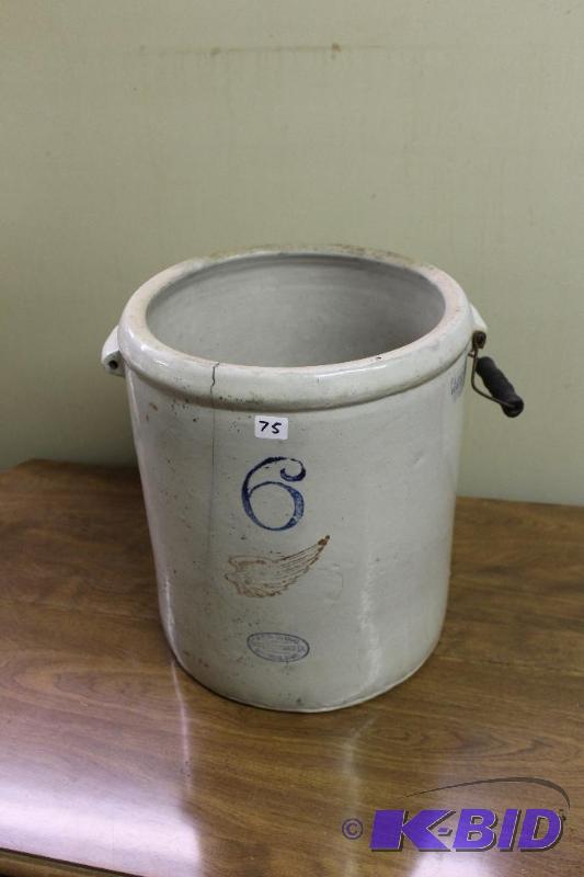lot 75 image: Red Wing Crock, 6 Gallon