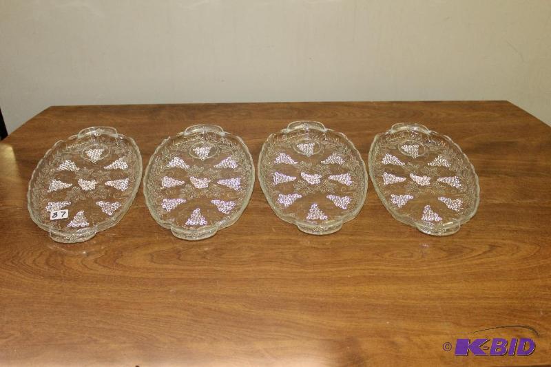 lot 87 image: 4 Glass Serving Trays...