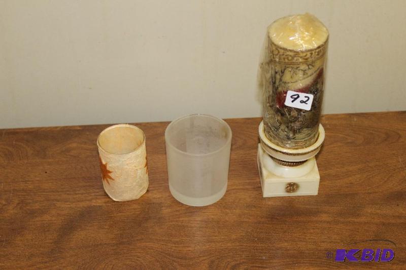 lot 92 image: Candle, Candle Holders ...