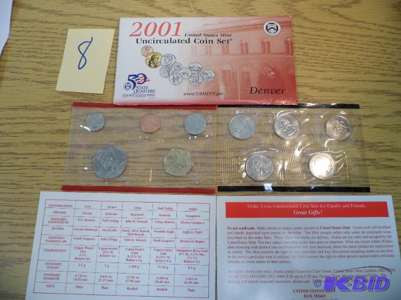 2001 Mint Set - Denver Coins