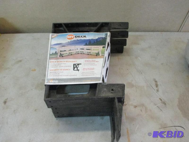 lot 18 image: 3 new deck bench brackets...