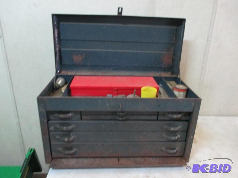 lot 6 image: Vintage OTC toolbox with some contents...