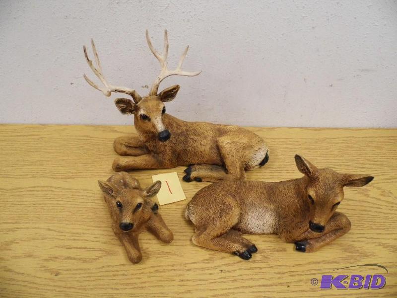 3 Piece Deer Figures