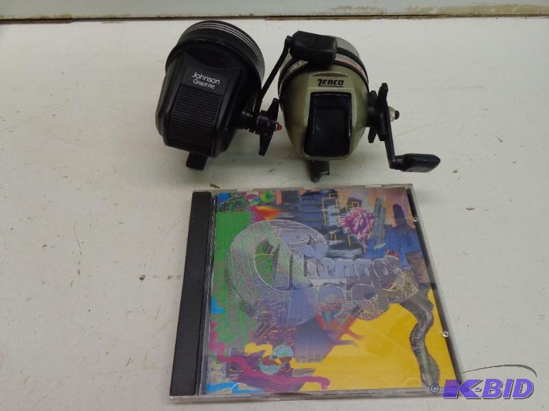 lot 49 image: 2 Reels and a CD   Zebco Lancer 1020  Johnso...