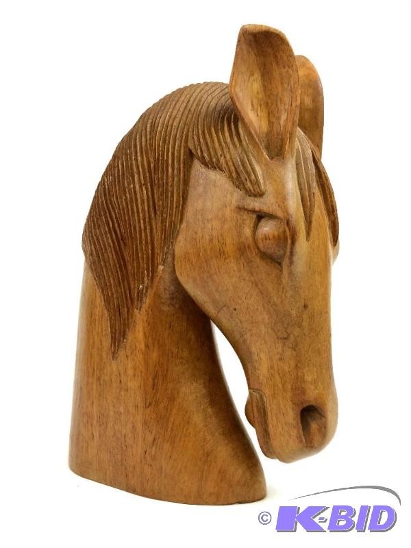 Antique Rustic Hand Carved Horses Head