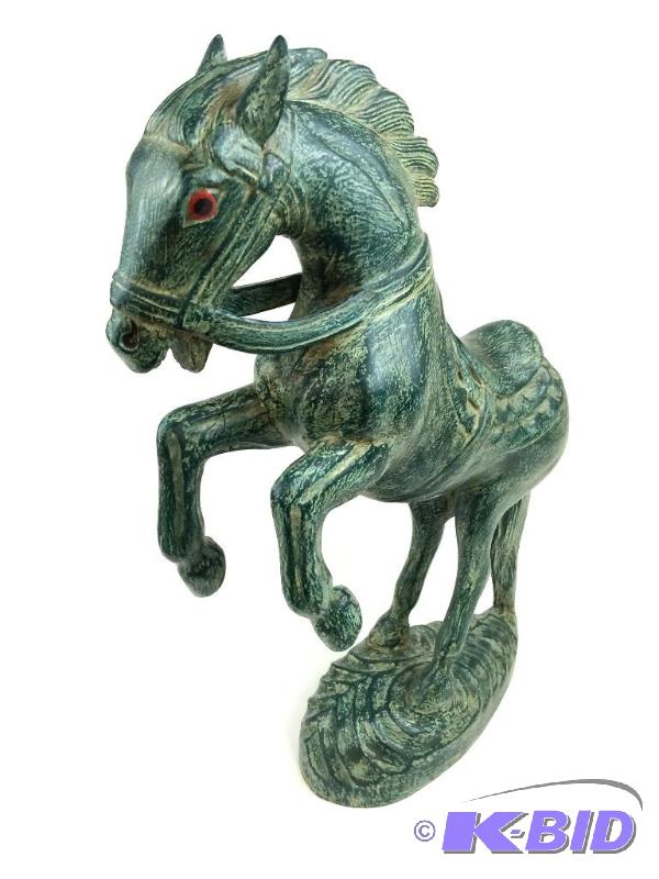 Very Large Hand Carved Wooden Horse Statue