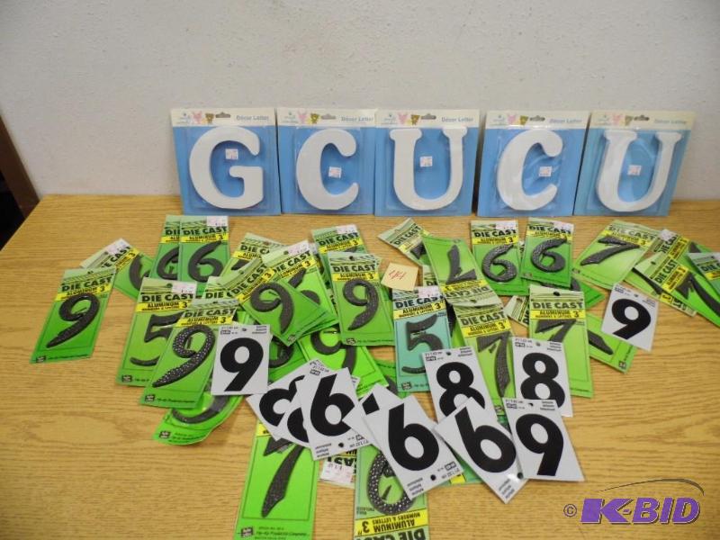 Assorted Numbers and Letters