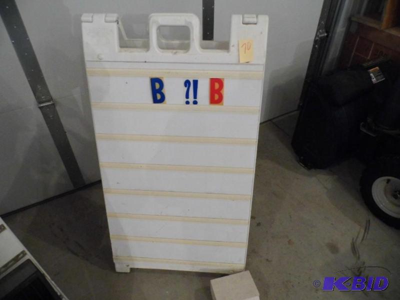 Sandwich Board Sign wLetters