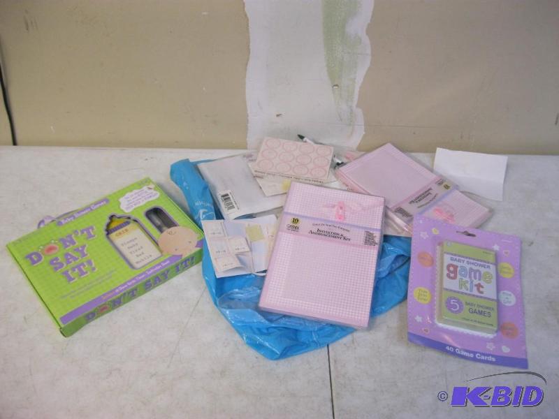 lot 139 image: Lot Of Baby Shower Games And Invitation Cards...