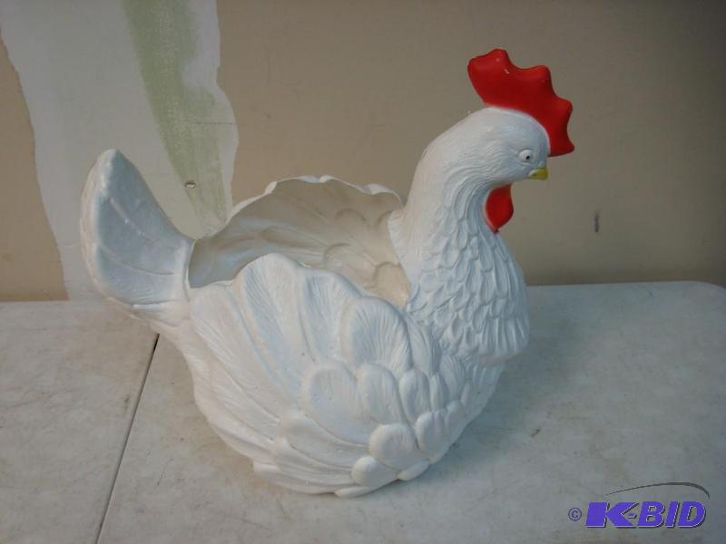 lot 155 image: Plastic Chicken Planter...