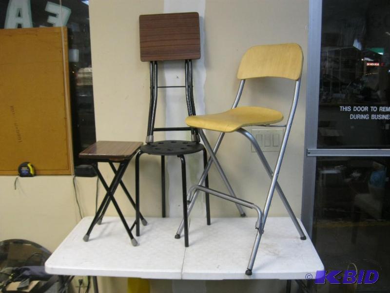 lot 166 image: Lot Of Fold Up Tables And Chairs, Some Wear...
