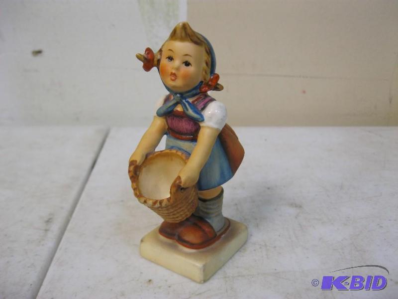 lot 2 image: Vintage Girl With Basket Little Helper Hummel...