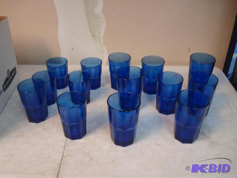 lot 42 image: Blue Glass Lot ...